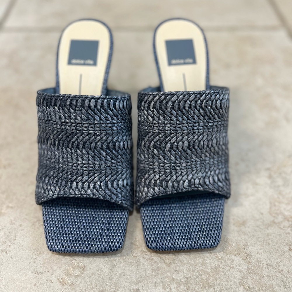 Dolce Vita Denim Woven Slide Sandals